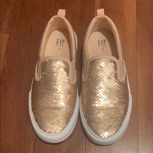 Gap Kids Sequin Slip on Sneakers - Girl Size 13